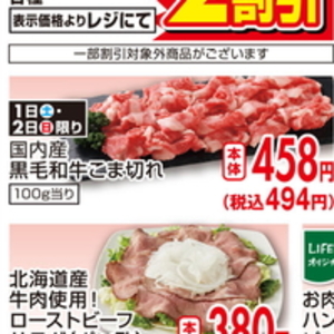 牛コマ・切落し