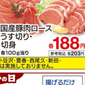 豚ロース薄切り