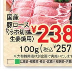 豚ロース薄切り