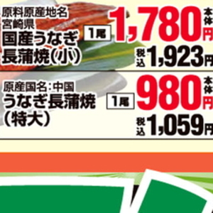 うなぎの蒲焼き