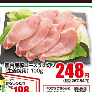 豚ロース薄切り