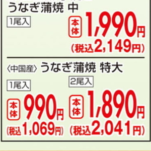 うなぎの蒲焼き