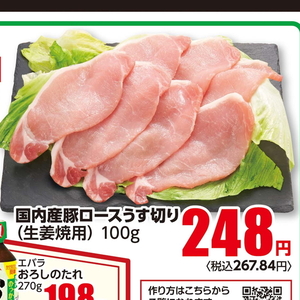 豚ロース薄切り