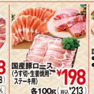 豚ロース薄切り