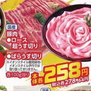 豚ロース薄切り