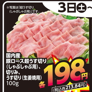 豚ロース薄切り