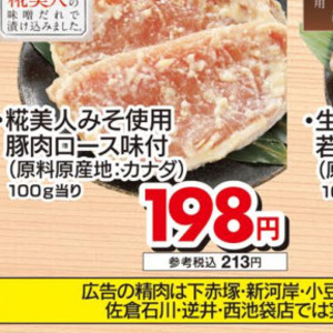 豚ロース薄切り