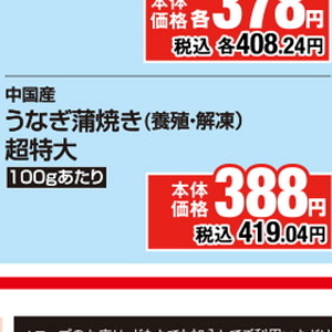 うなぎの蒲焼き