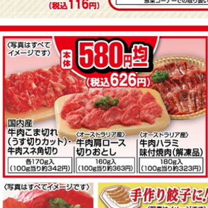 牛コマ・切落し